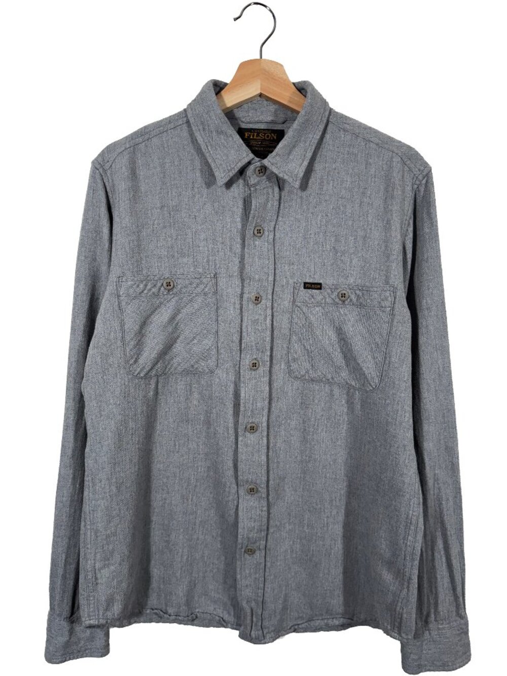 C.C.Filson Co. 20293590 Rangeland LS Flannel Shirt Gray men's size Small